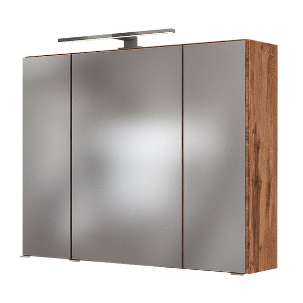 Spiegelschrank Lincoln, 80 cm, wotaneiche