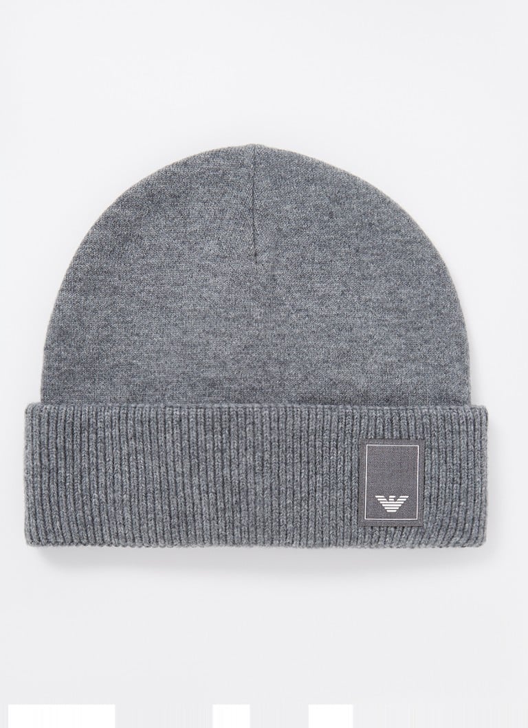 Emporio Armani Wool Blend Beanie with Logo