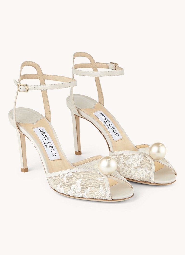 Sandalo Jimmy Choo Sacora 85 in pelle di vitello con lacci