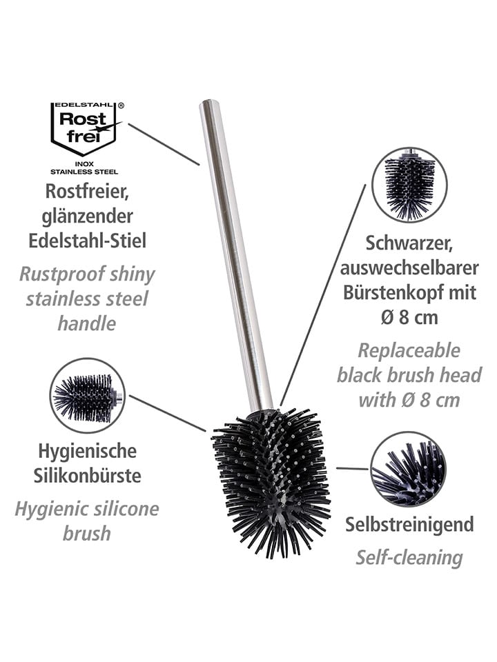 Wenko WC-Garnitur in Silber - (H)35 cm günstig kaufen onesize