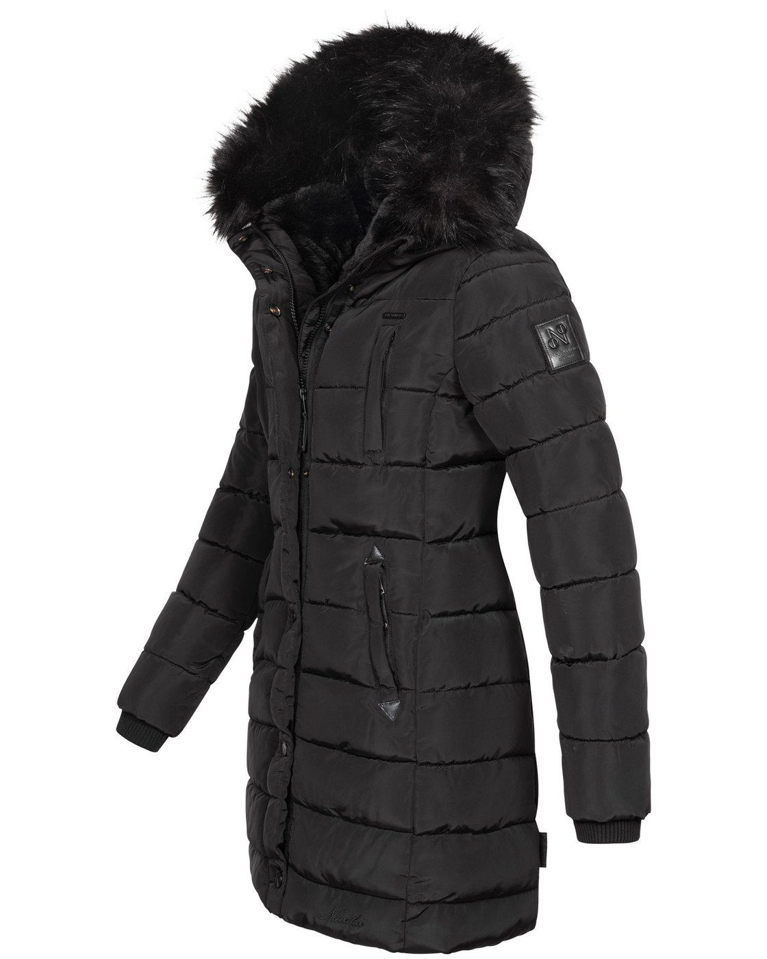 Navahoo Winterjacke Lotusblüte Pri mit warmem Teddyfell und abnehmbarem Kunstfell