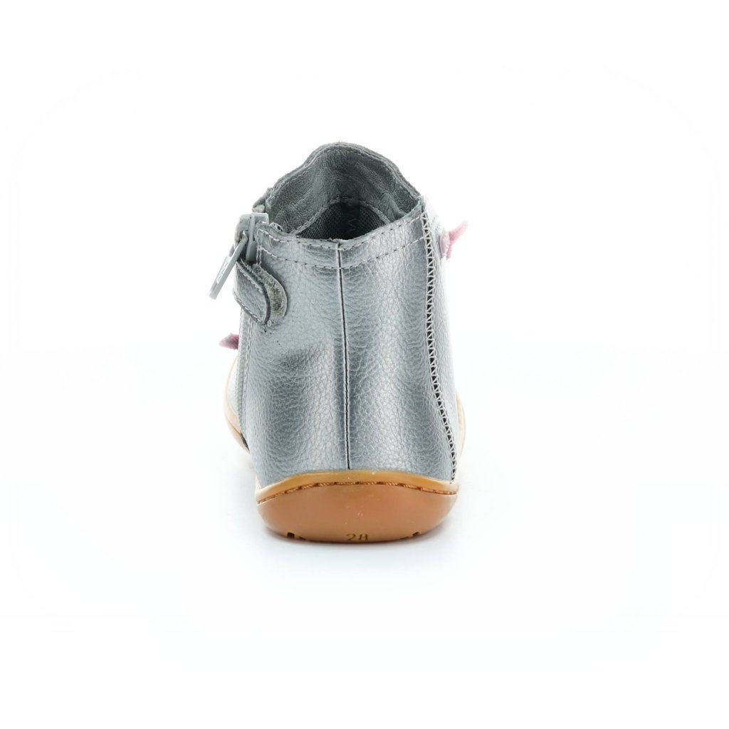 Camper Peu Cami Gust. Gunmetal, Meteor (90085-083) silberne Barfuß-Stiefeletten