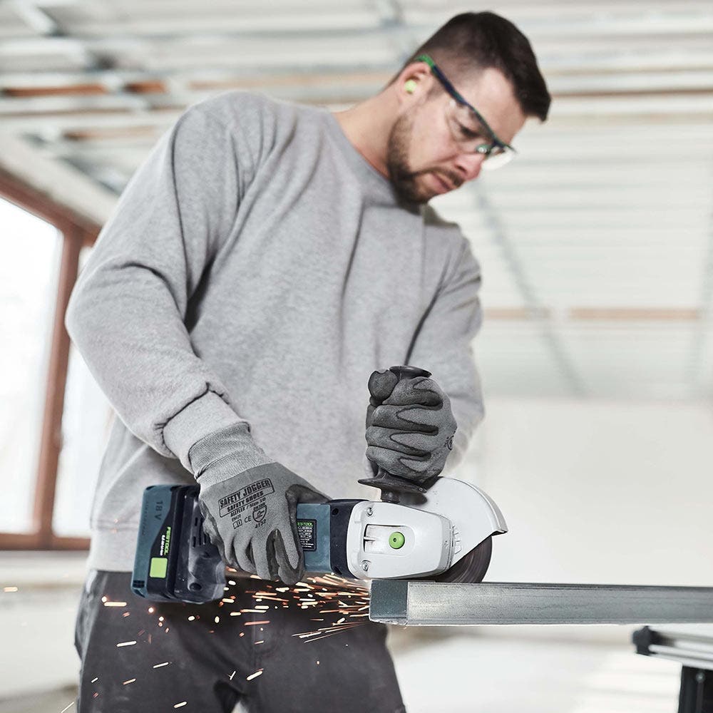 Esmerilhadeira angular sem escovas FESTOOL AGC 18 V 125 mm com 2 baterias de 5,2 Ah em Systainer (conjunto 577031)