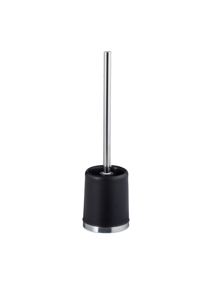 relaxdays WC-Garnitur in Schwarz - (H)37,5 x Ø10 cm günstig kaufen onesize