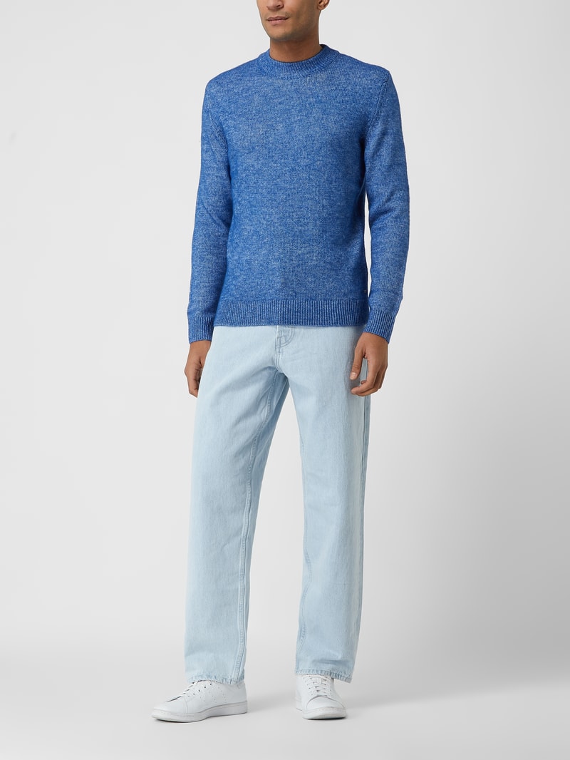 Pullover mit Woll-Anteil in blau