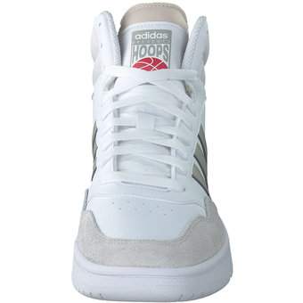 adidas Hoops 3.0 Mid Sneaker in weiß