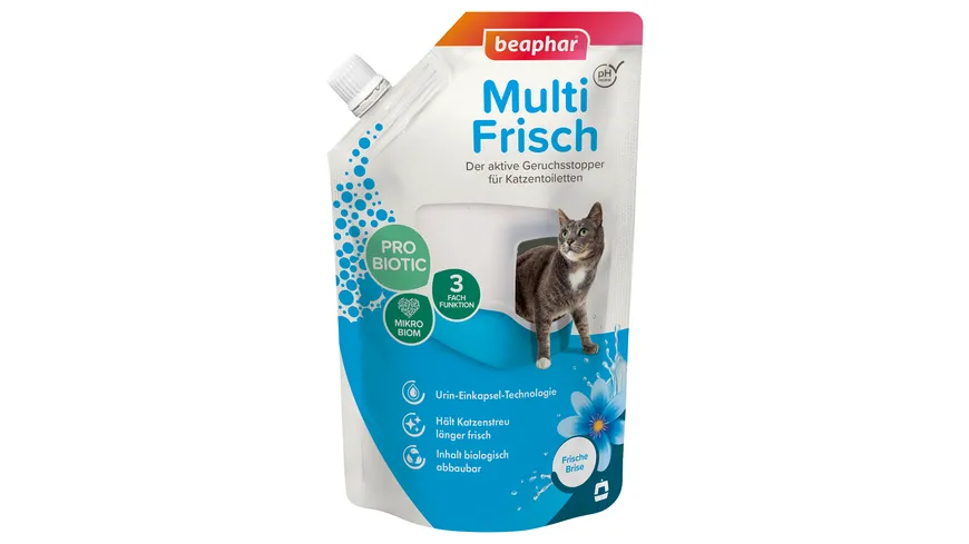 beaphar Katzenhygiene Multi-Frisch für Katzentoiletten Geruchsstopp 400 g