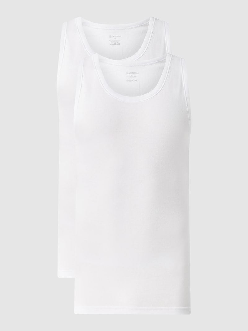 Tanktop aus Baumwolle im 2er-Pack in weiß