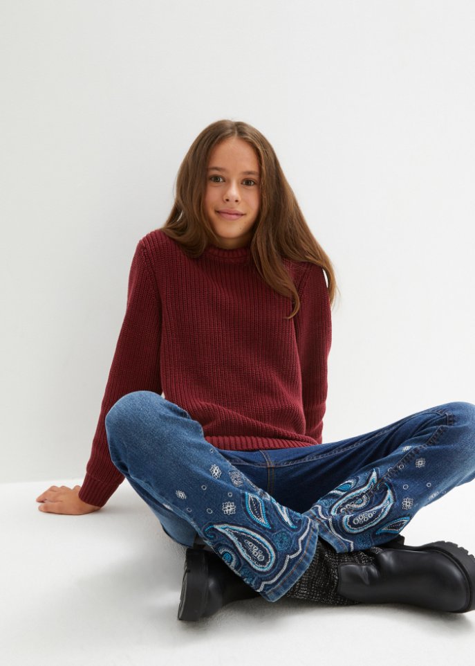 Kinder Baumwoll-Strickpullover