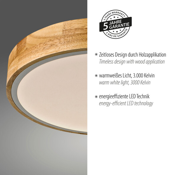 LED-Deckenleuchte BILA, Ø 32 cm, weiß