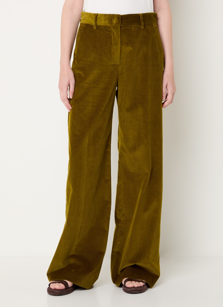 MaxMara Tania high waist wide fit corduroy trousers with side pockets