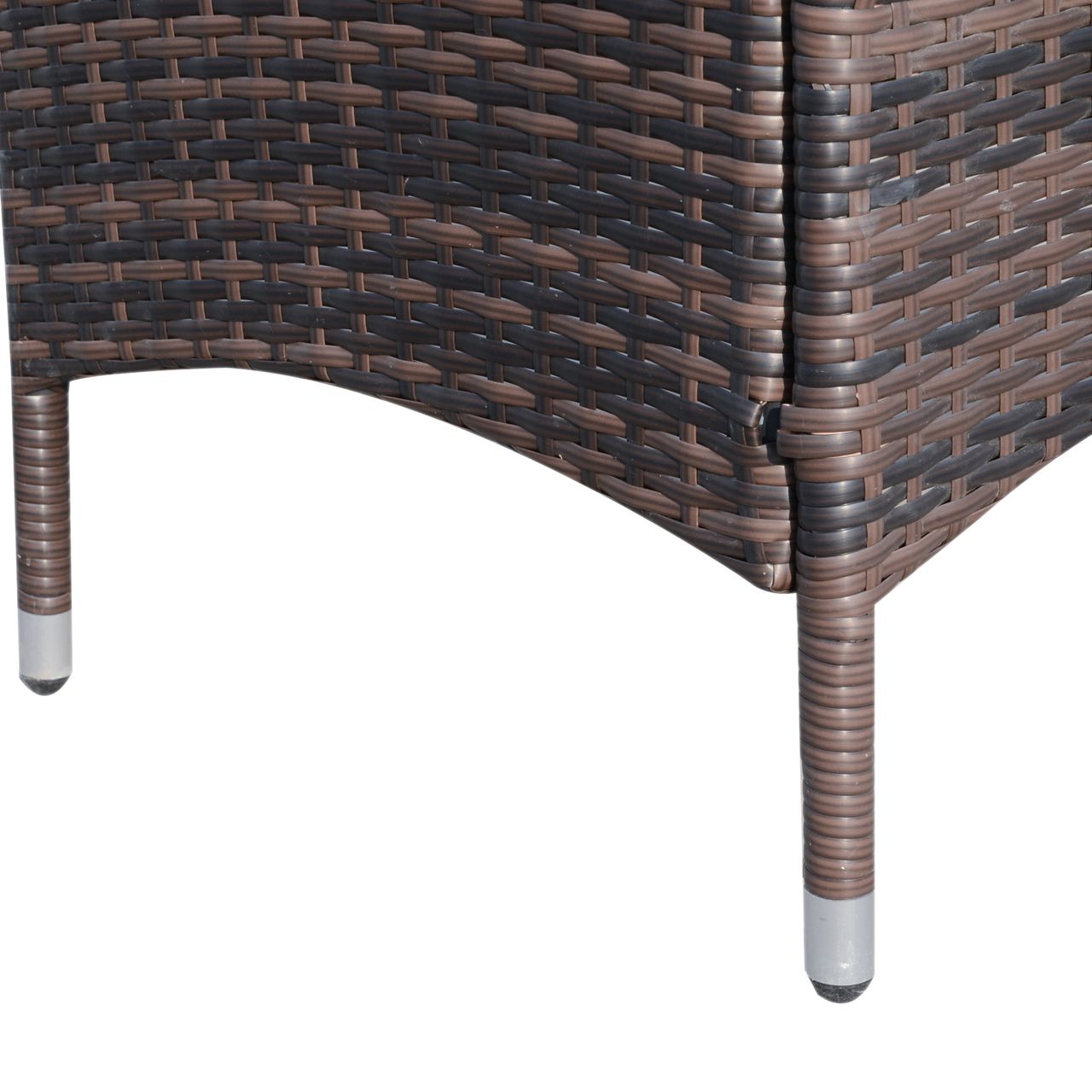 Outsunny 3-tlg. Balkonmöbel Set Sitzgruppe Rattan Gartenset Polyrattan Braun