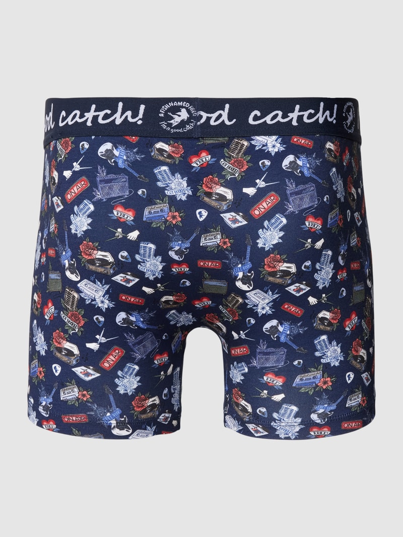 Boxershorts mit elastischem Logo-Bund in dunkelblau