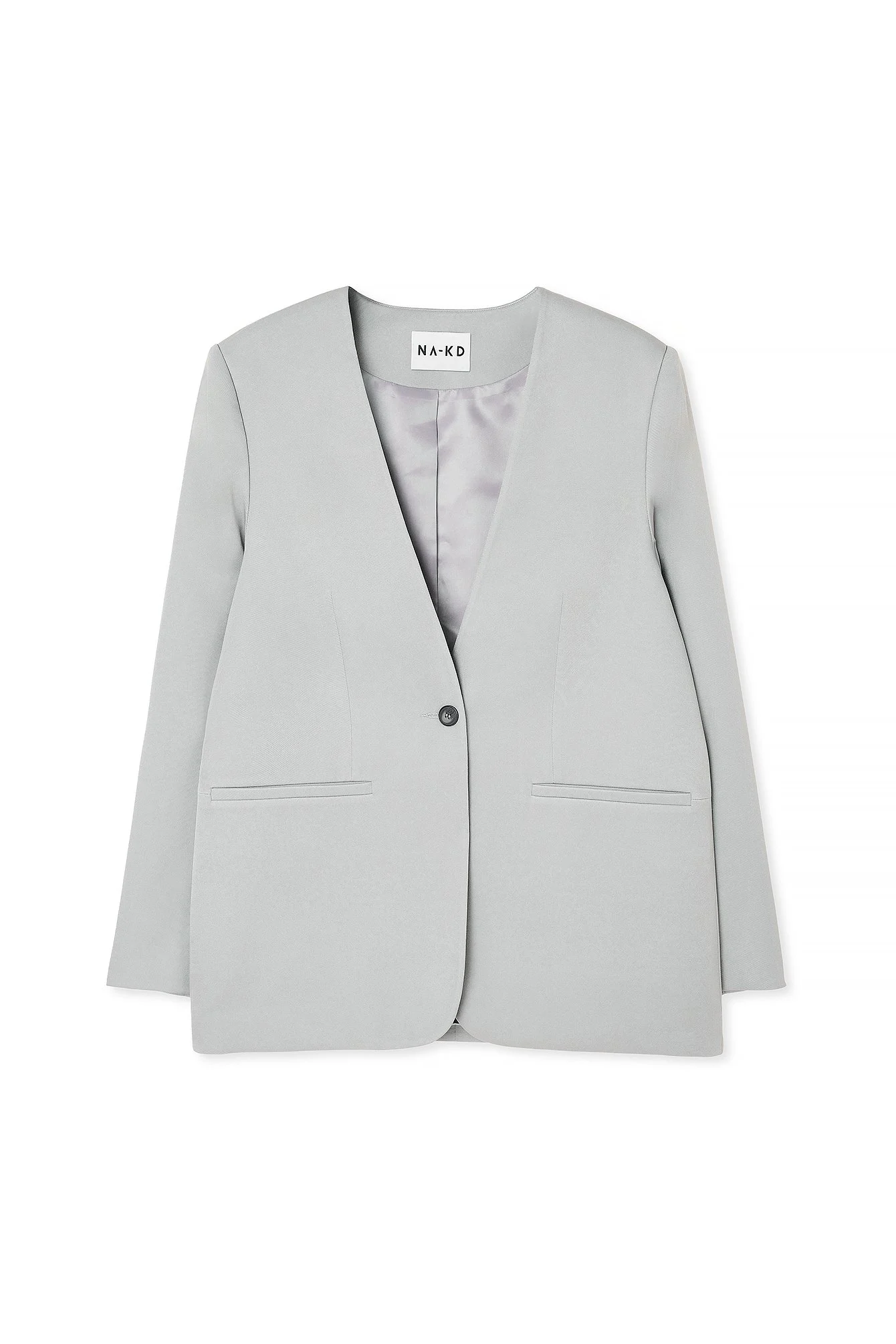 Gerader Oversize-Blazer ohne Revers
