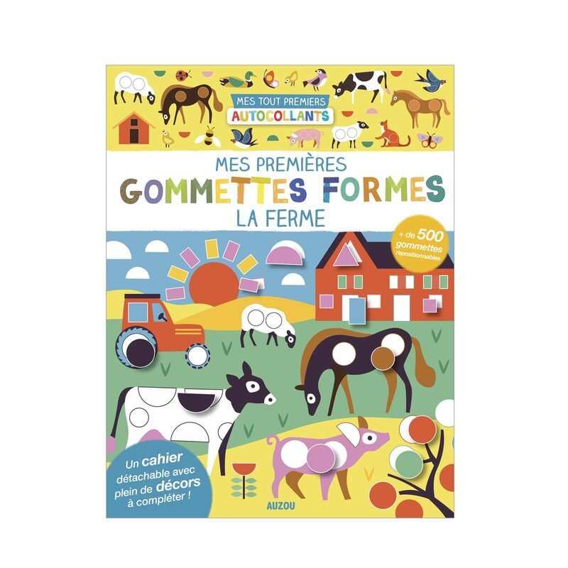 Livre Mes premières gommettes formes la ferme - Auzou