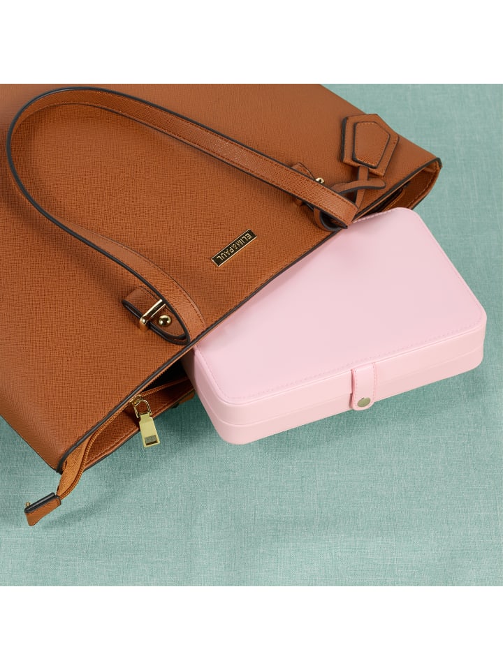 relaxdays Schmuckkästchen in Rosa - (B)21 x (H)4,5 x (T)14,5 cm günstig kaufen onesize