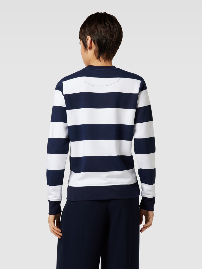 Sweatshirt mit Blockstreifen in dunkelblau