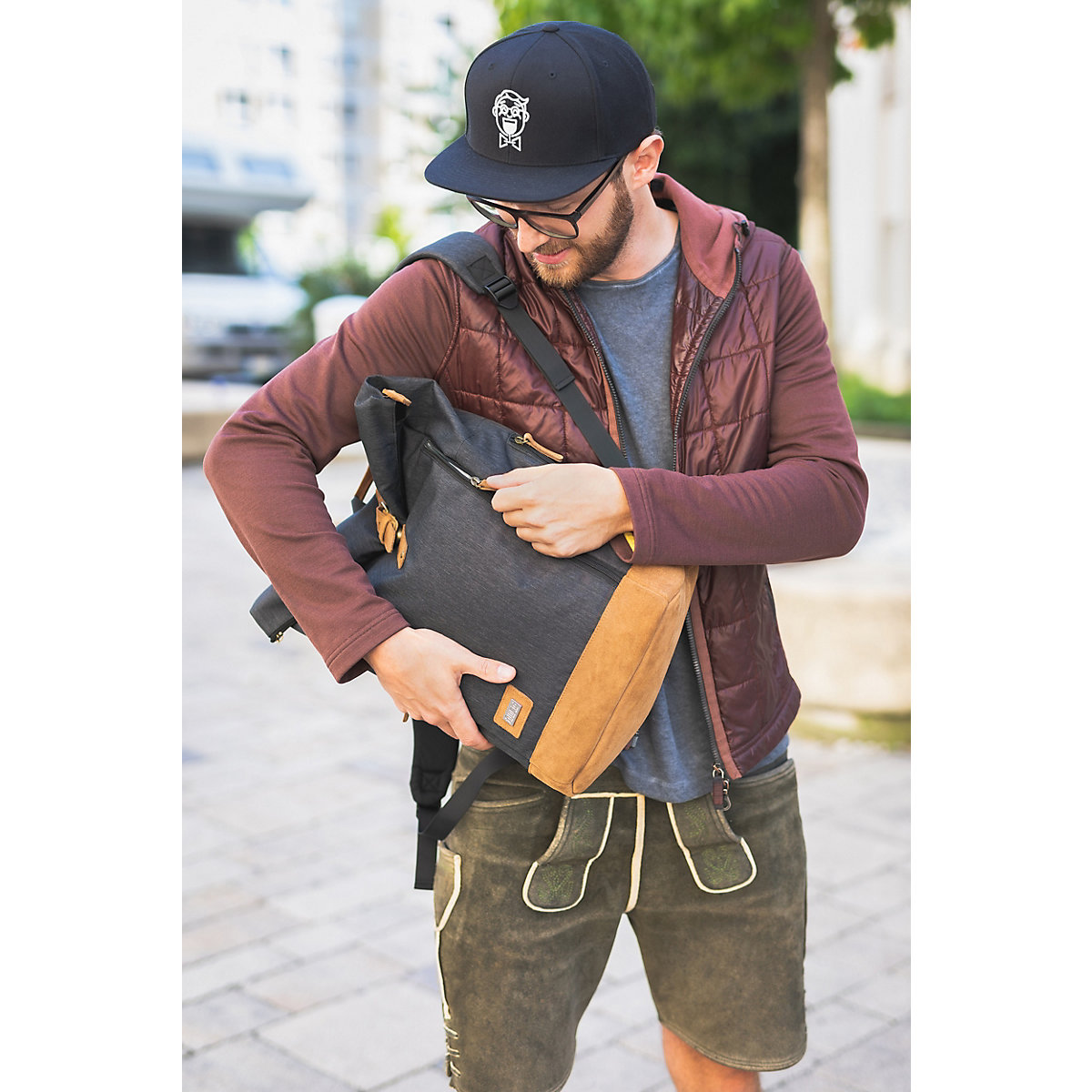 Wickelrucksack Berlin, schwarz