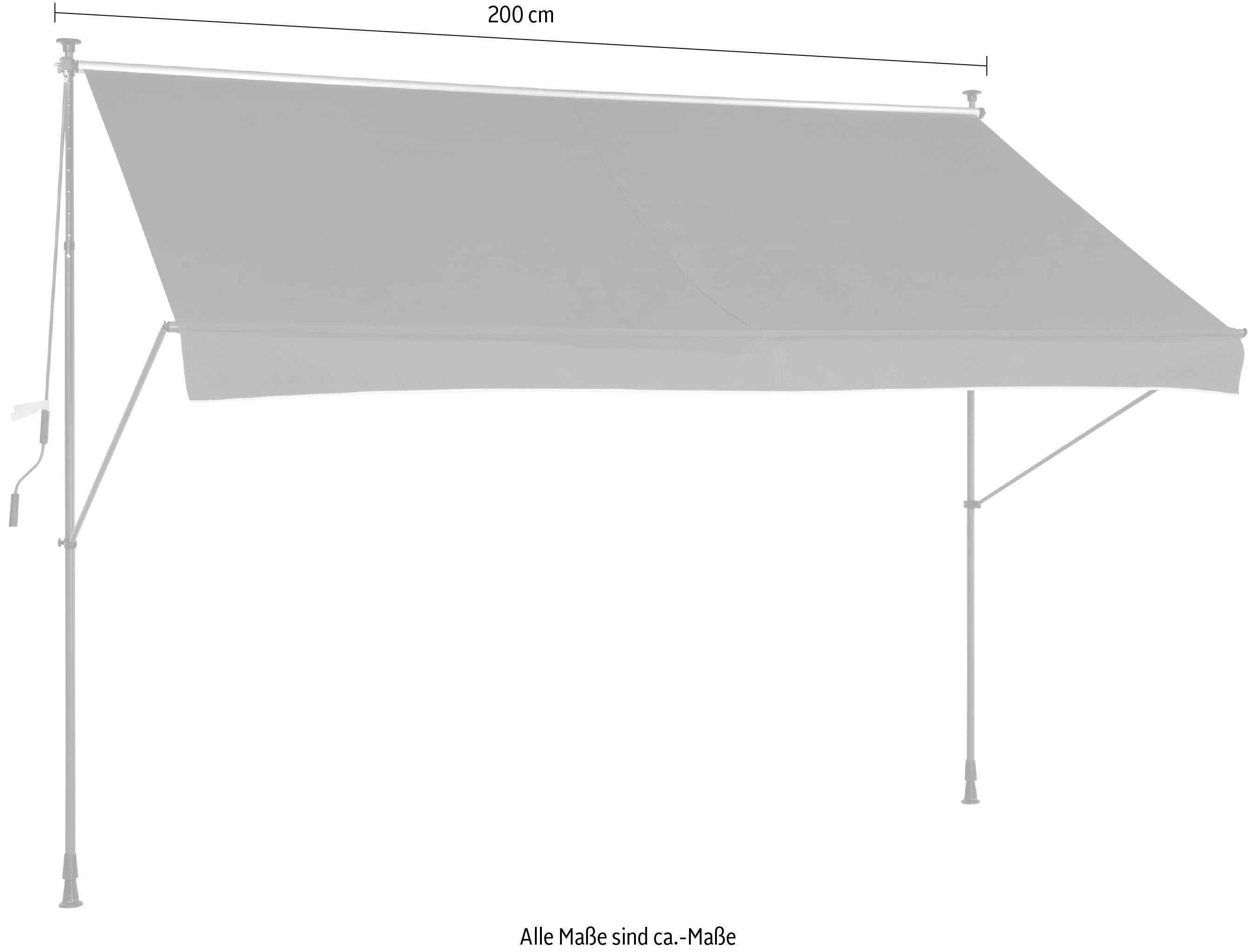 KONIFERA Klemmmarkise Breite/ Ausfall: 200/120 cm