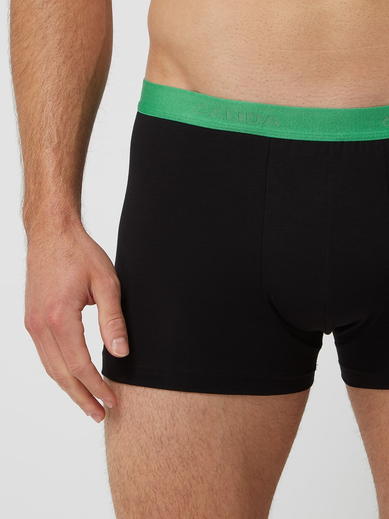 Trunks aus Single Jersey im 3er-Pack Modell 'Natural Benefit' in schwarz