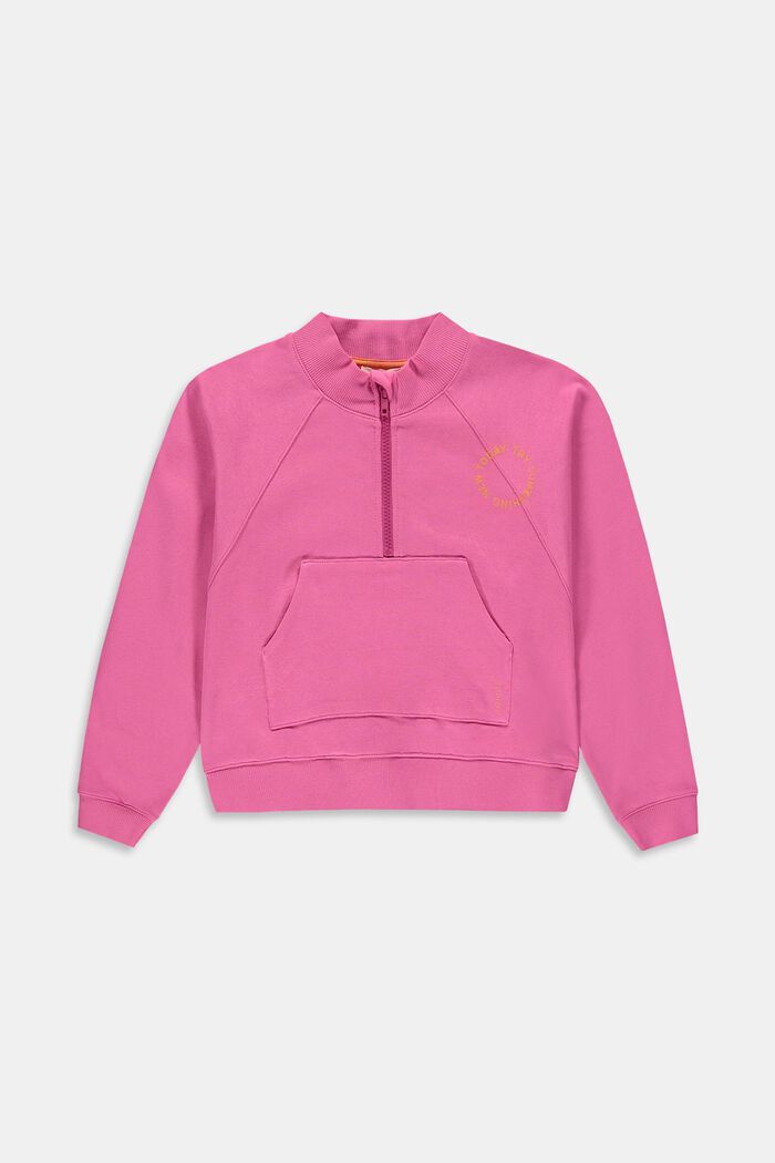 Sweatshirt aus Baumwolle mit halblangem Zipper