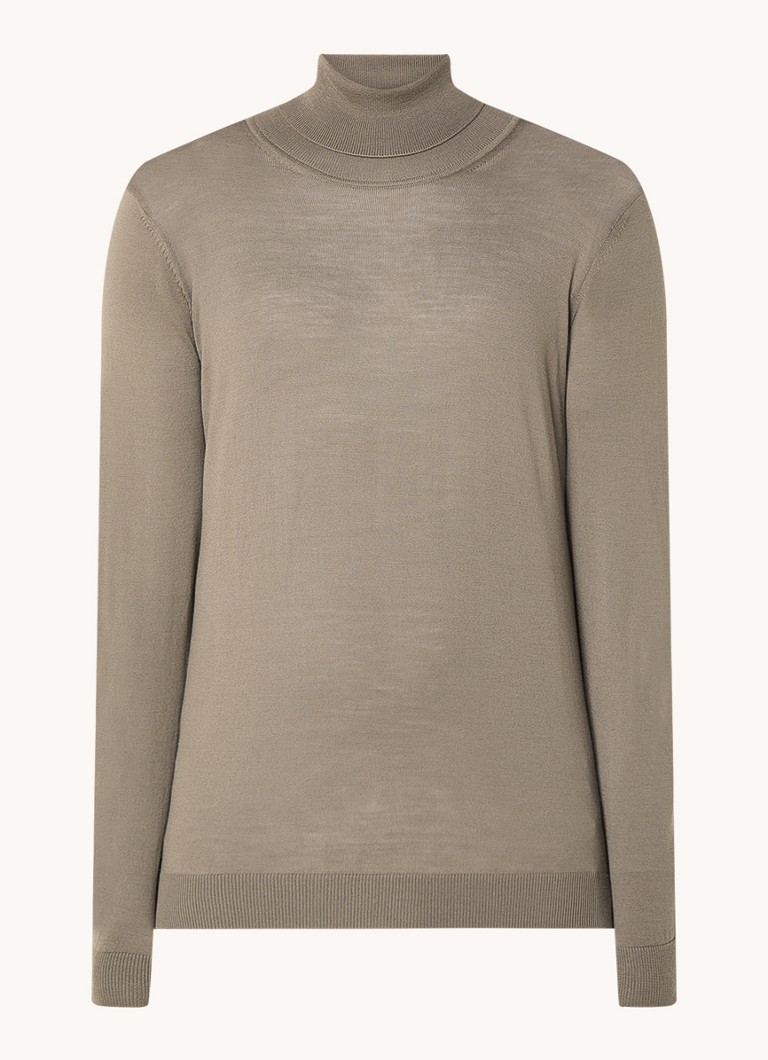 HUGO BOSS Musso-P fine-knit turtleneck sweater made of virgin wool