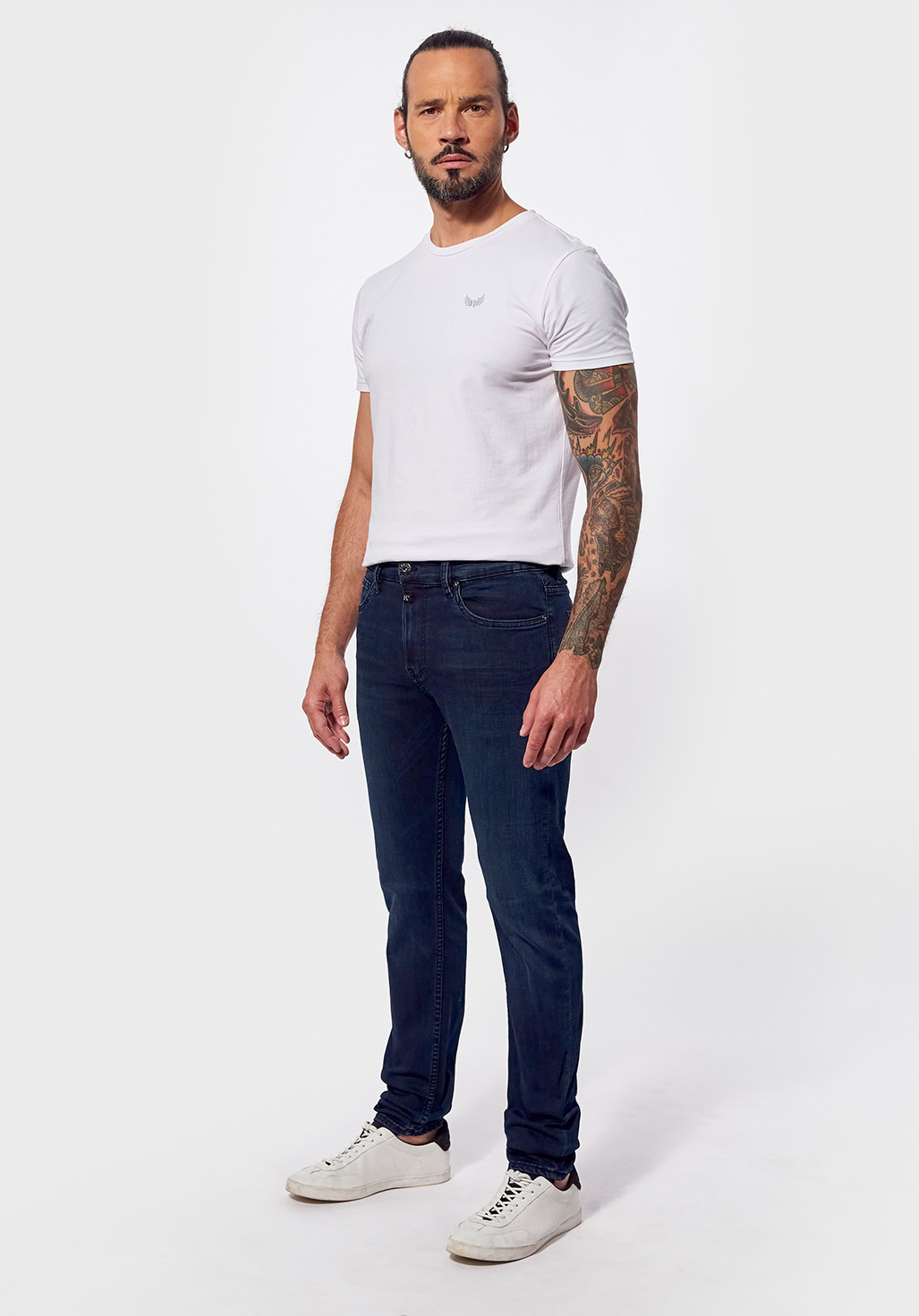 DARKK  Jean slim Homme bleu délavé