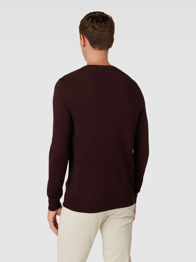 Strickpullover in bordeaux rot