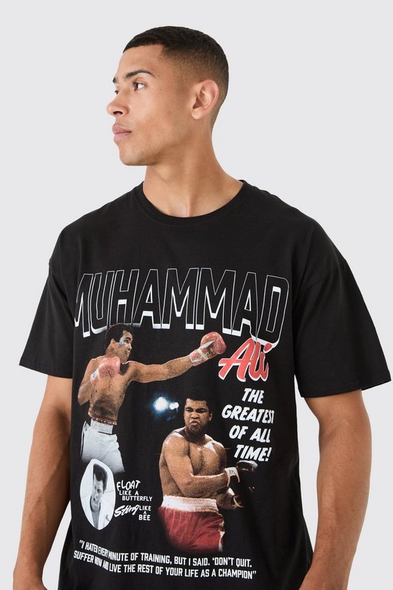 Oversize T-Shirt mit Muhammad Ali Print