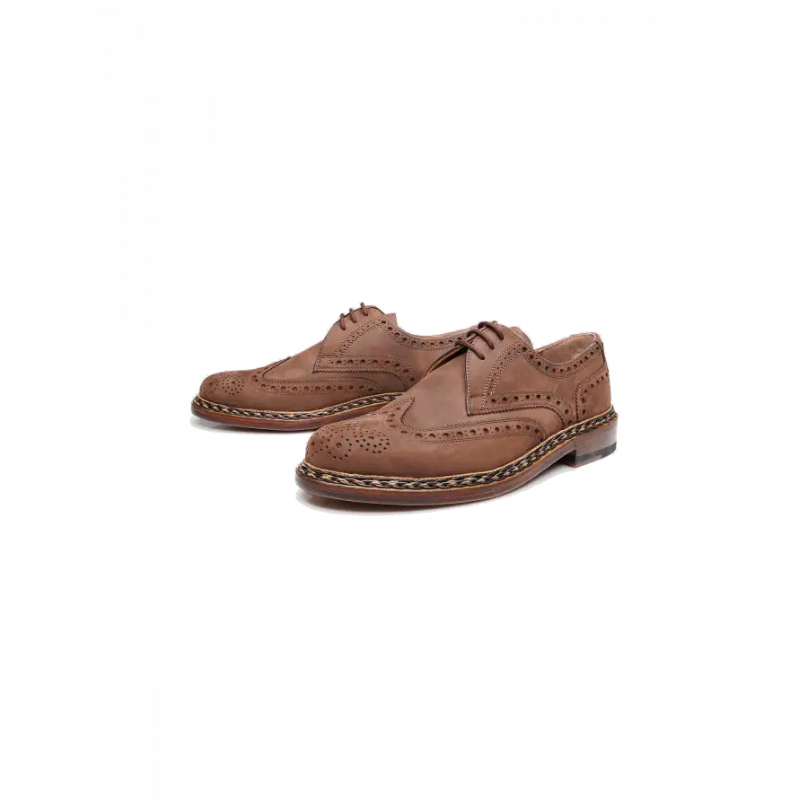 Heinrich Dinkelacker - Businessschuhe Derby BUDA FULL-BROGUE J Fettnubuk - braun