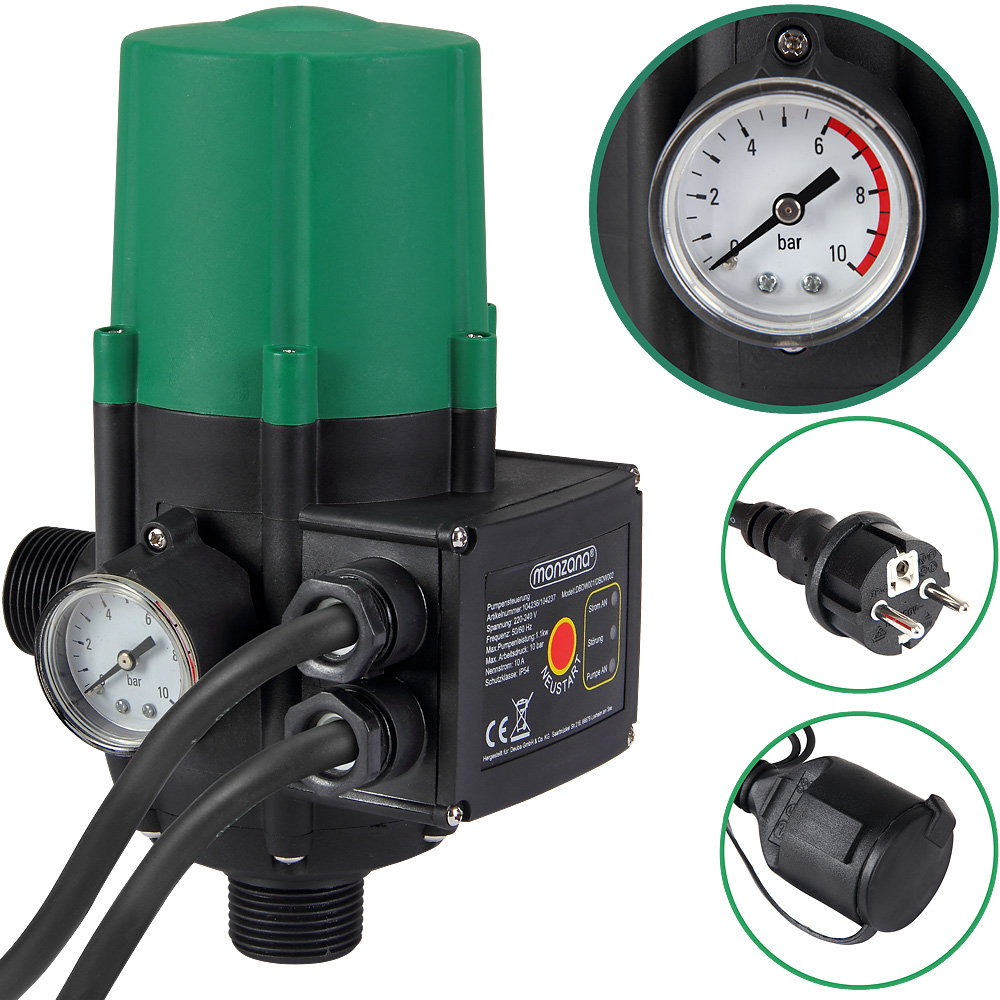 Casaria monzana® Pumpensteuerung mit Kabel 10bar