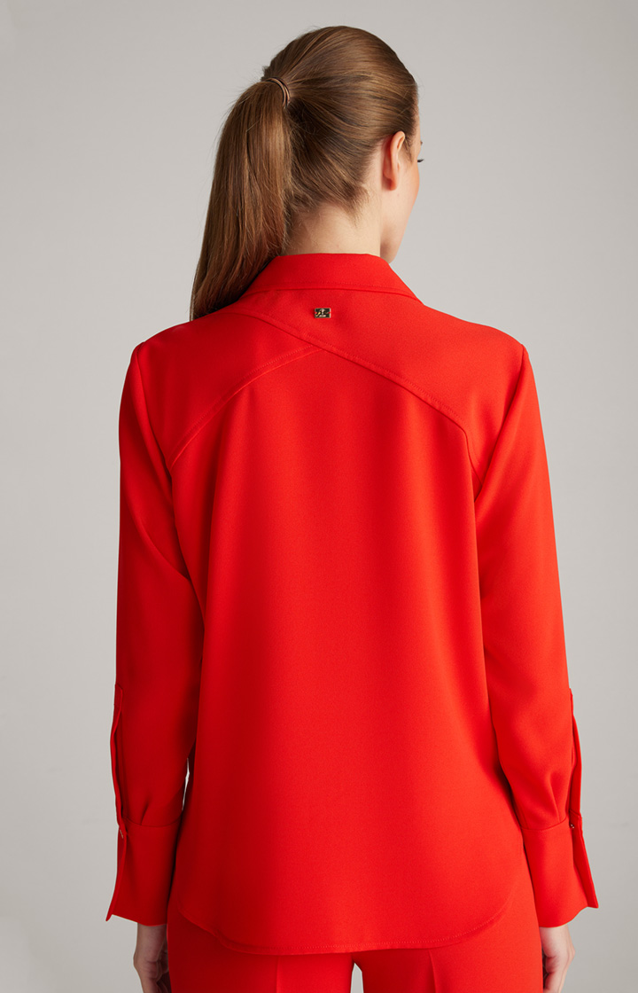 Crêpe-Bluse in Rot