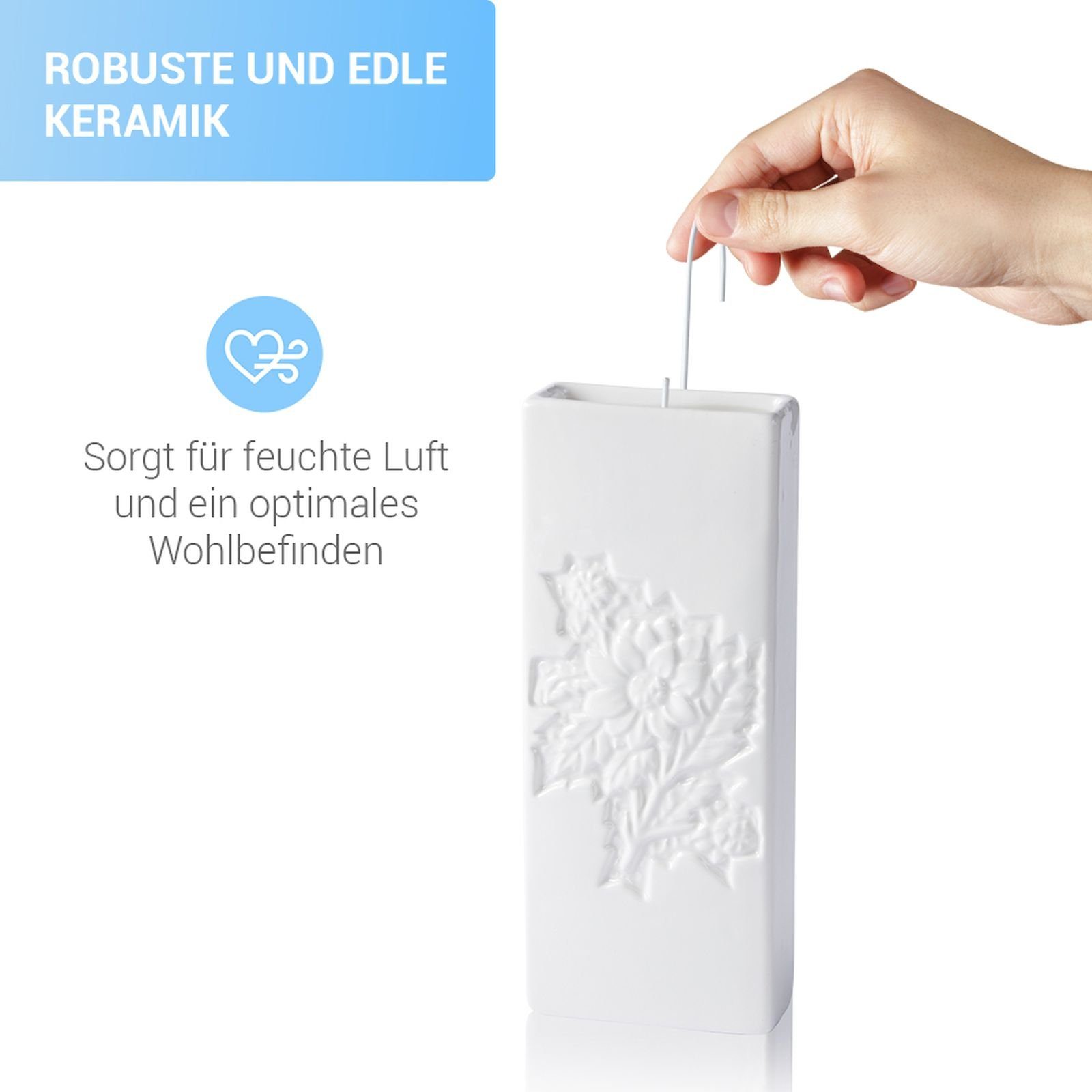 astor24 Luftbefeuchter Heizung 4 er Set Heizkörper Verdampfer Verdunster, 0,3 l Wassertank, PREMIUM QUALITÄT