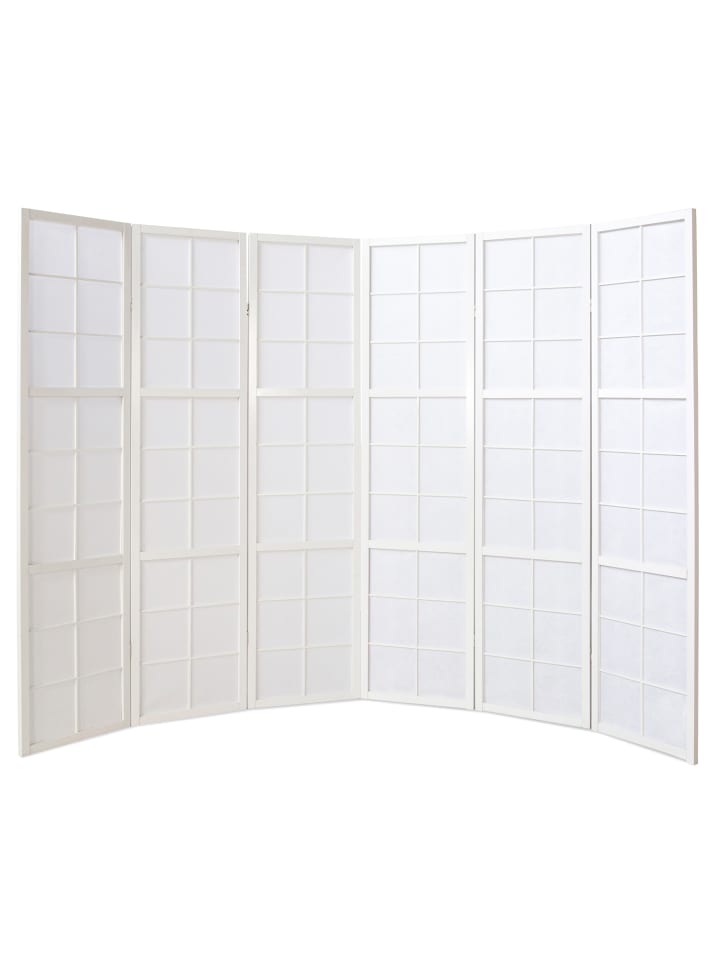 Homestyle4u 6-tlg. Paravent Shoji in Weiß 264x175 cm günstig kaufen onesize