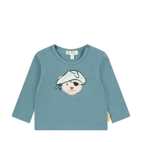 T-Shirt langarm, mittelblau für Jungs