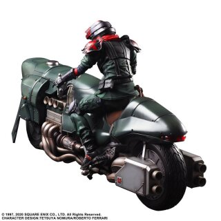 Final Fantasy VII Remake Play Arts Kai Actionfigur & Fahrzeug Shinra Elite Security Officer & Bike