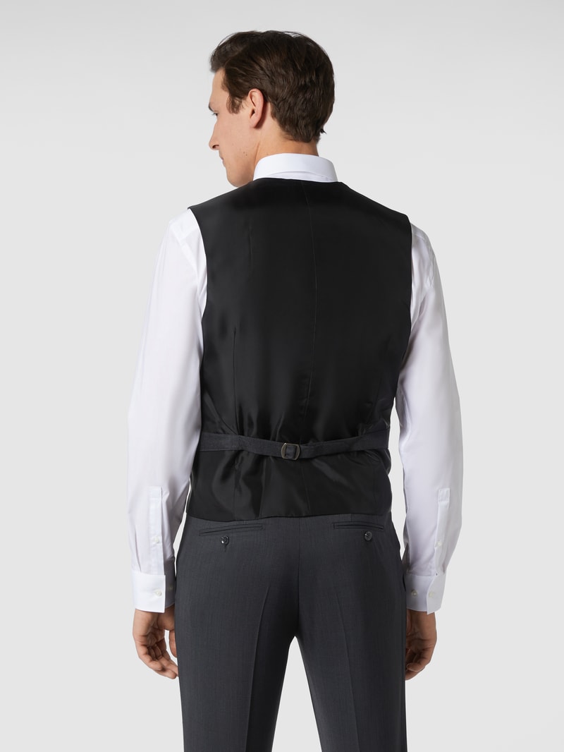 Slim Fit Weste aus Schurwolle - 'Savile Row' in dunkelgrau