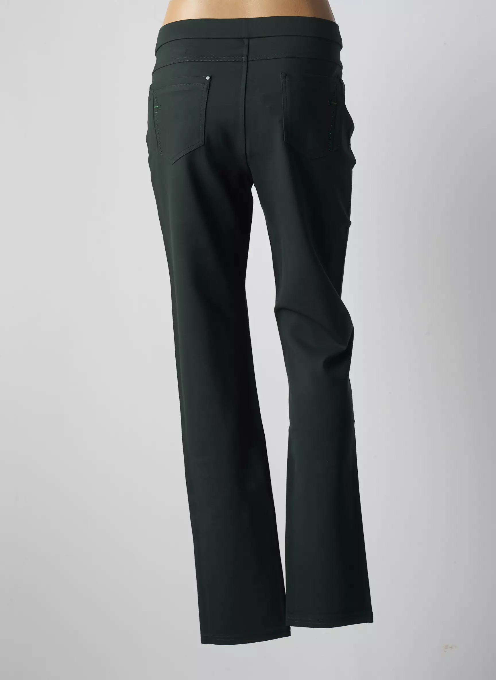 Youline Pantalons Droits Femme couleur vert