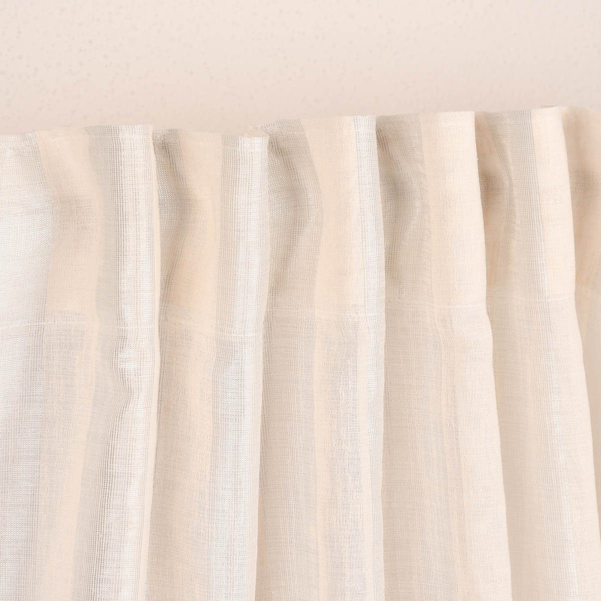 Meterware Rasch Textil Stores Shine Längsstreifen Leinenstruktur linen natur 30, halbtransparent, Kunstfaser, überbreit