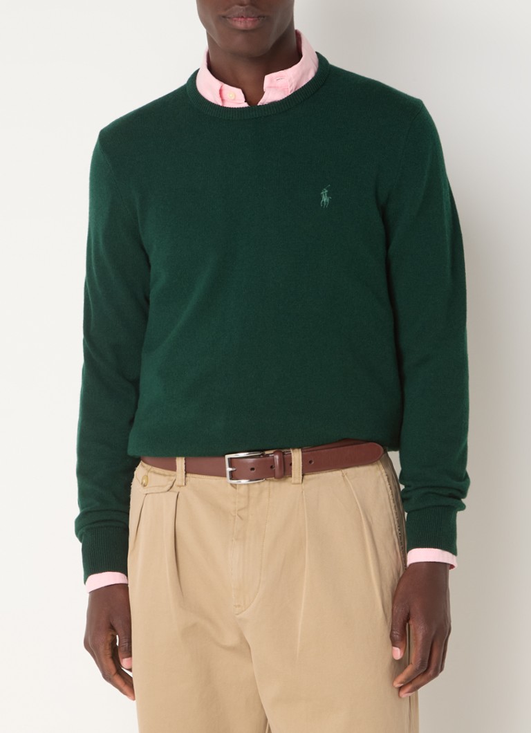 Πουλόβερ Ralph Lauren με λεπτή πλέξη από μαλλί και κέντημα λογότυπου