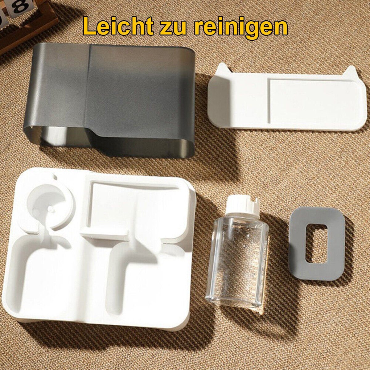 flowgoer Nager-Futterhaus Automatischer Trinkbrunnen für Hunde und Katzen Futterspender 2in1, Siphon-Prinzip,Leicht zu reinigen,Große Kapazität