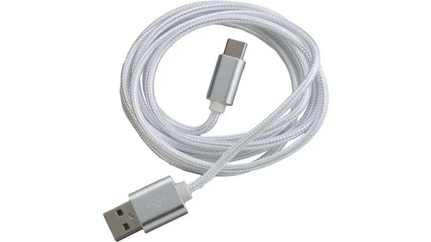 PETER JÄCKEL FASHION 1,5m USB Data Cable White Typ-C USB mit Sync- und Ladefunktion