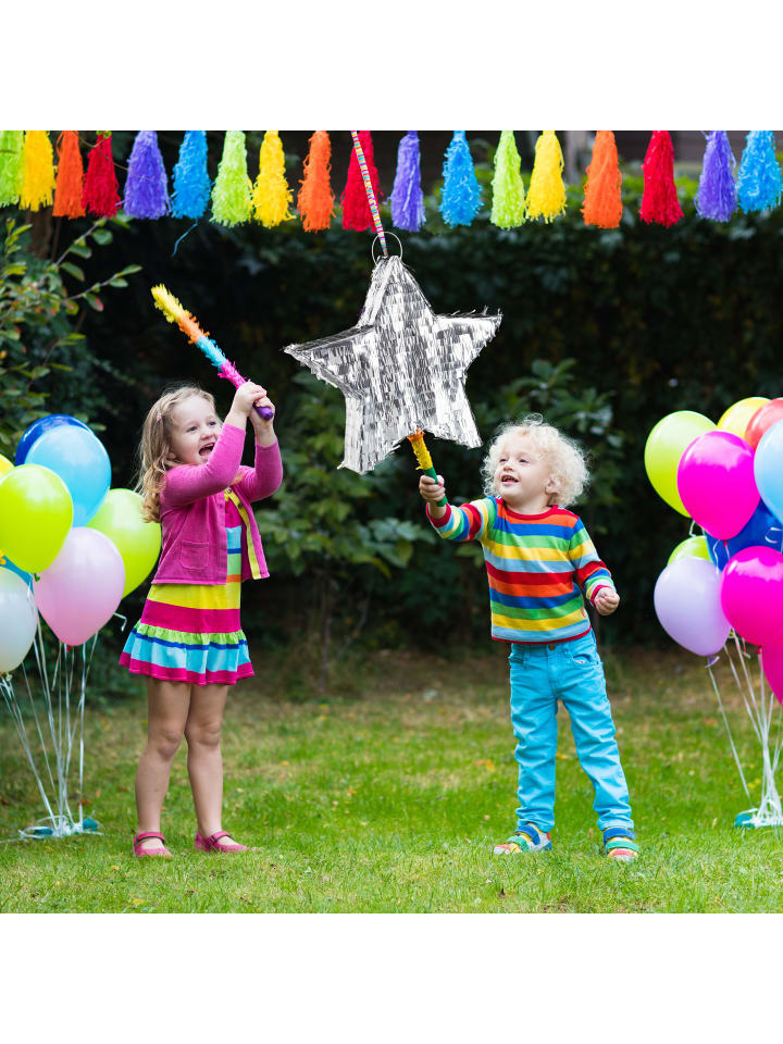 relaxdays Pinata Stern in Silber günstig kaufen onesize