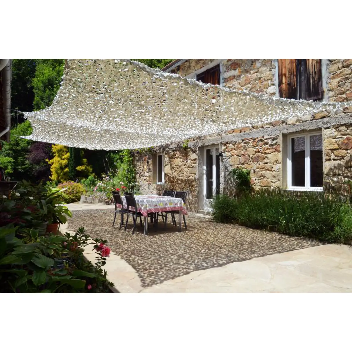 Tarnnetz Broadleaf SHADE SAIL weiß versch. Größen