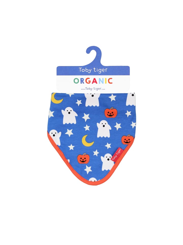 Toby Tiger Dreieckstuch mit Halloween Print in grau günstig kaufen 0