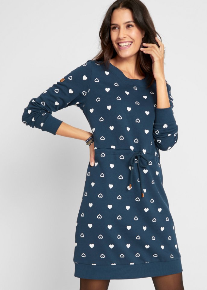 Sweatkleid, tailliert