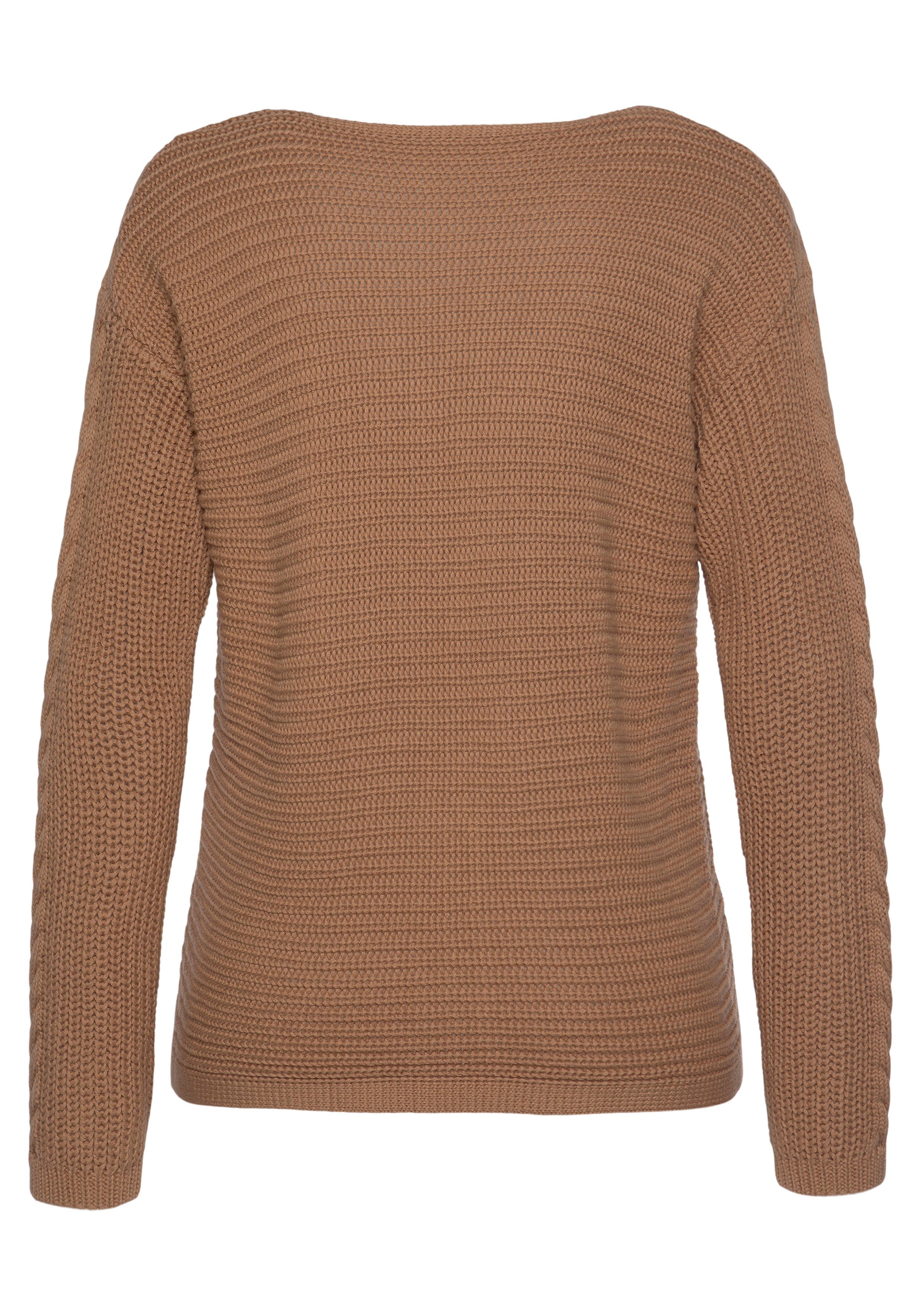 LASCANA Ajourpullover mit Zopfmusterdetails