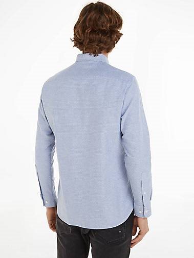 TOMMY HILFIGER Herren Hemd aus Baumwolle OXFORD DOBBY SHIRT Regular Fit