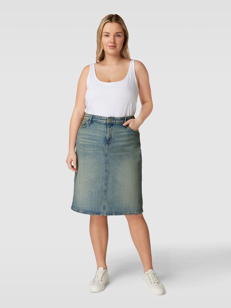 PLUS SIZE Jeansrock mit Gehschlitz Modell 'DANIELA' in jeans