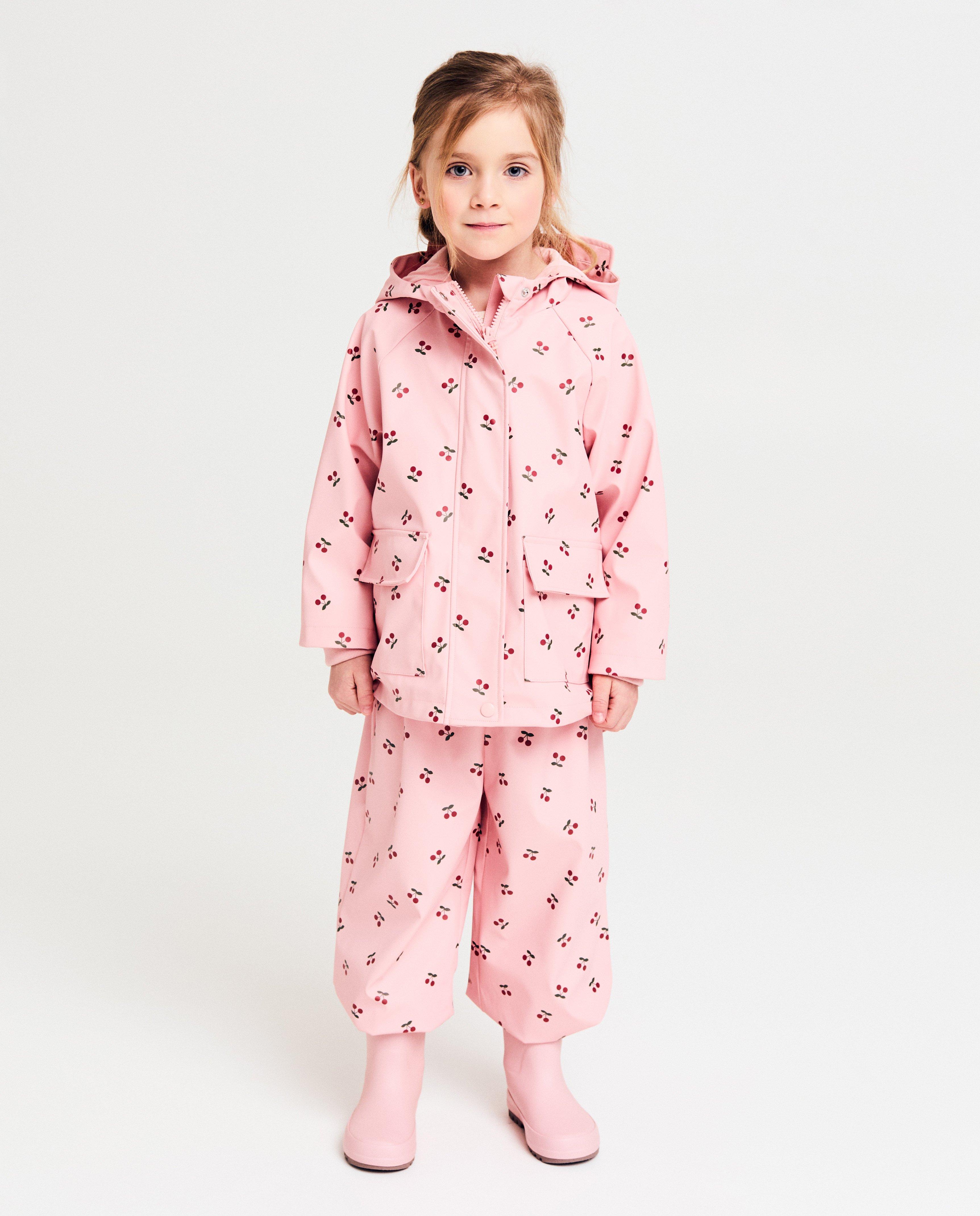 Pantaloni de ploaie Milla Star Pink cu imprimeu roz deschis